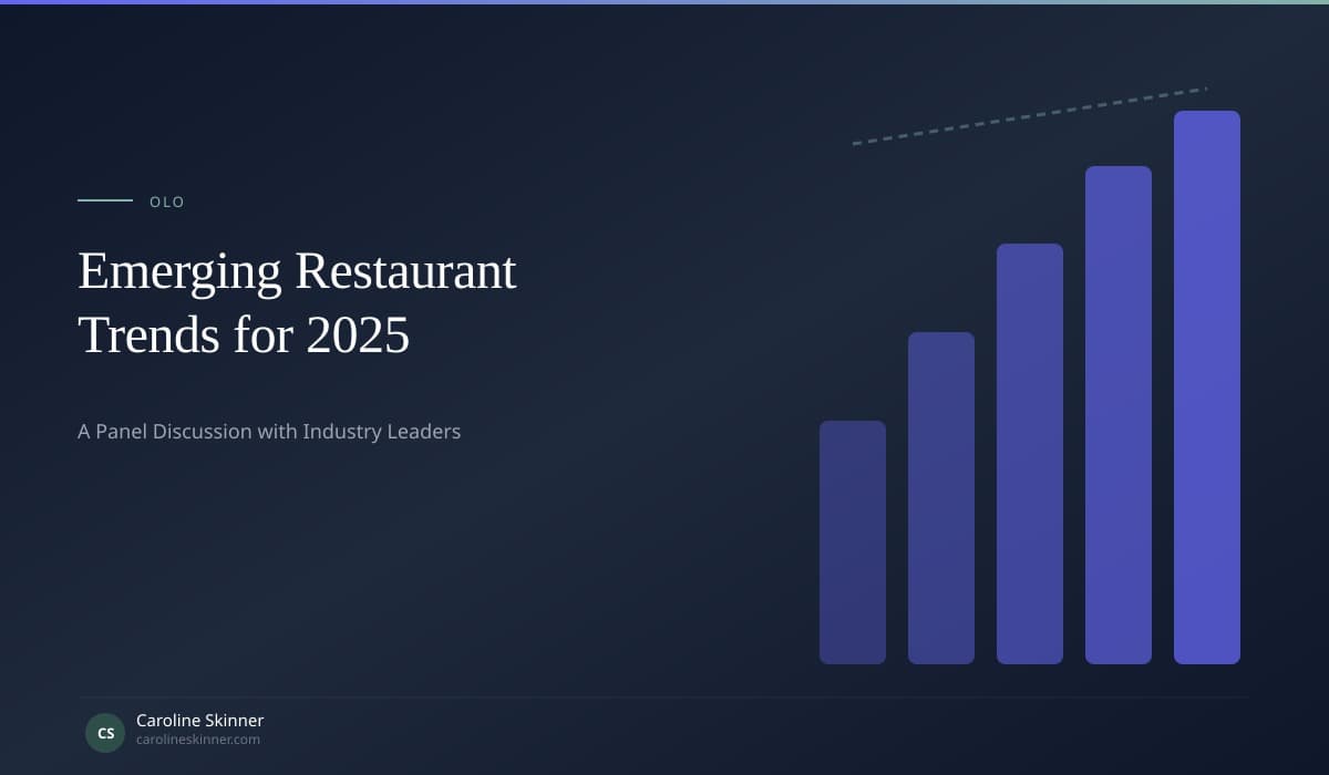 Emerging Restaurant Trends for 2025 — Olo Webinar Panel